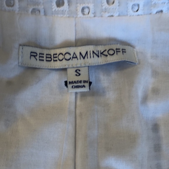 Rebecca Minkoff white eyelet moto jacket - Picture 2 of 8